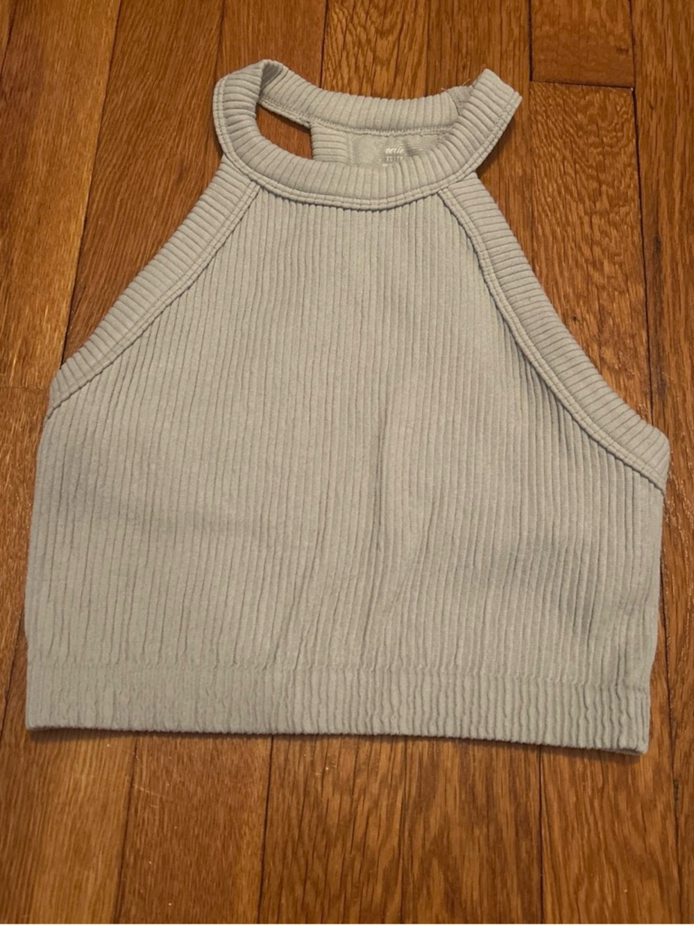Gray aerie halter tank top